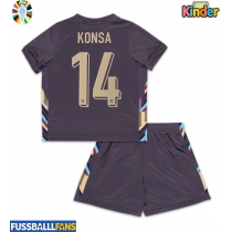 England Ezri Konsa #14 Auswärts Trikotsatz Kinder EM 2024 Kurzarm (+ Kurze Hosen)